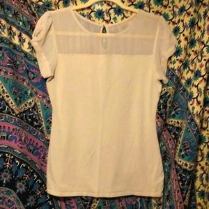 Women's Express Short Sleeve Tan Blouse Medium